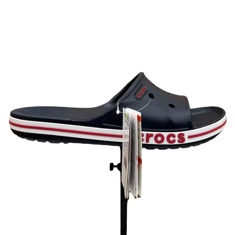 Crocs Bayaband Mens‎ Slide Sandals Size 12 Navy Blue Water Friendly Lightweight
